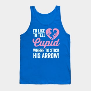 Cupid distressed funny anti-love Valentine's Day t-shirt Tank Top